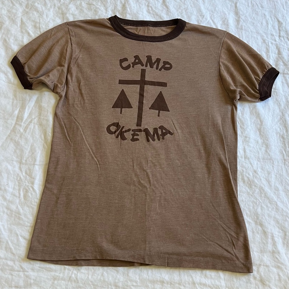 Vintage brown “Camp Okema” Ringer T-Shirt